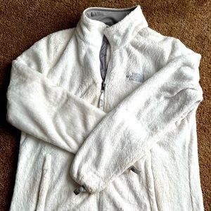 The North Face Women's White Osito Fleece Jacket, Size L Spring/Fall